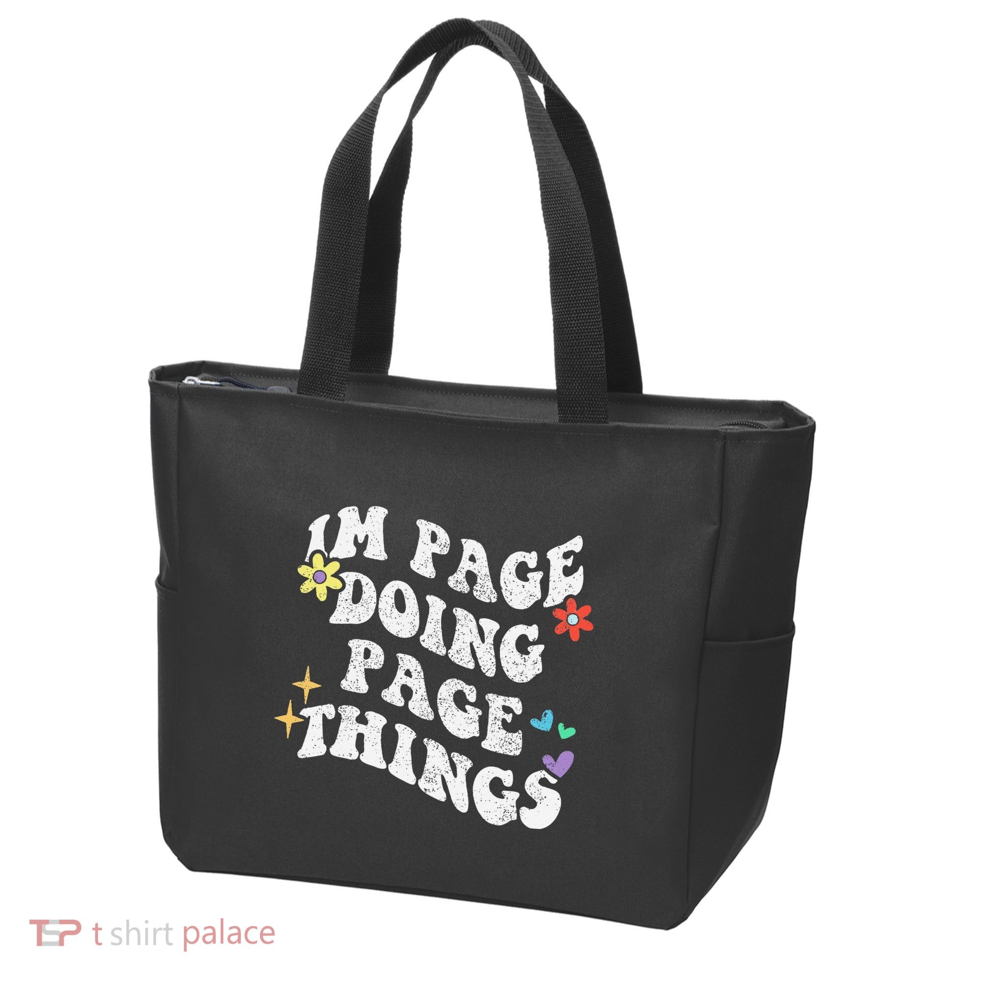 Retro Groovy Im Page Doing Page Things Funny MotherS Day Tote Bag