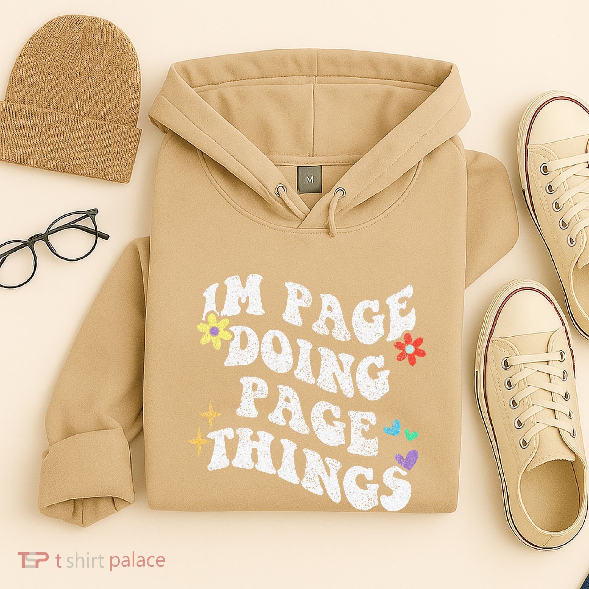 Retro Groovy Im Page Doing Page Things Funny MotherS Day Hoodie
