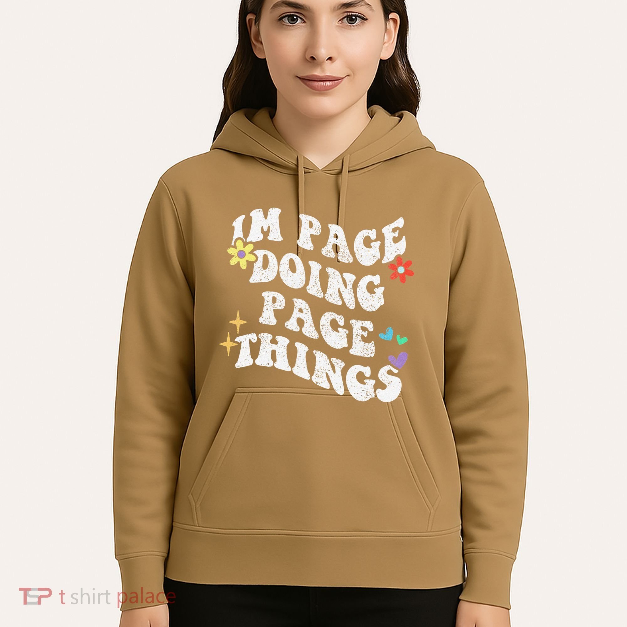 Retro Groovy Im Page Doing Page Things Funny MotherS Day Hoodie