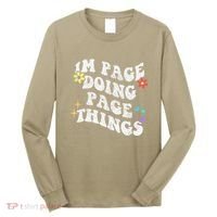 Retro Groovy Im Page Doing Page Things Funny MotherS Day Long Sleeve Shirt thumb 0