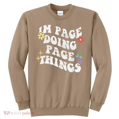 Retro Groovy Im Page Doing Page Things Funny MotherS Day Sweatshirt