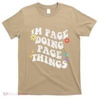 Retro Groovy Im Page Doing Page Things Funny MotherS Day T-Shirt thumb 0