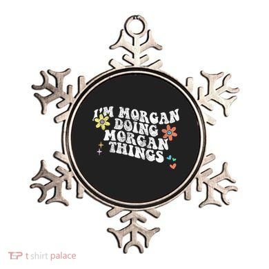 Retro Groovy Im Morgan Doing Morgan Things Funny Mothers Day Ornament