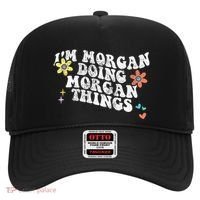 Retro Groovy Im Morgan Doing Morgan Things Funny Mothers Day Hat thumb 0