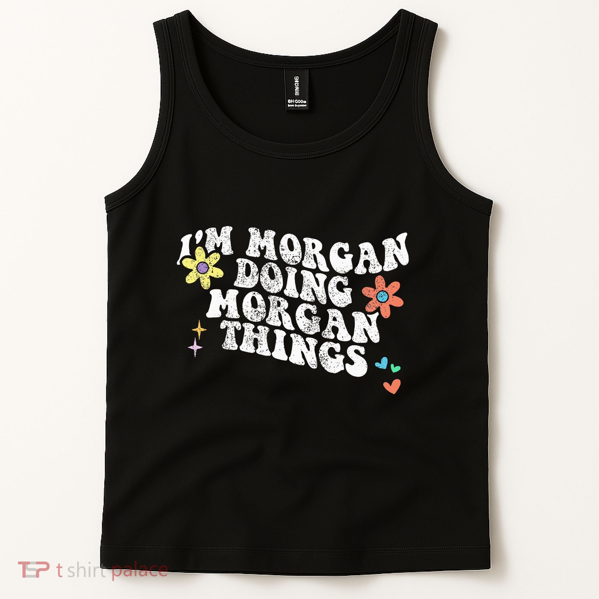 Retro Groovy Im Morgan Doing Morgan Things Funny Mothers Day Tank Top