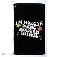 Retro Groovy Im Morgan Doing Morgan Things Funny Mothers Day Golf Towel thumb 0
