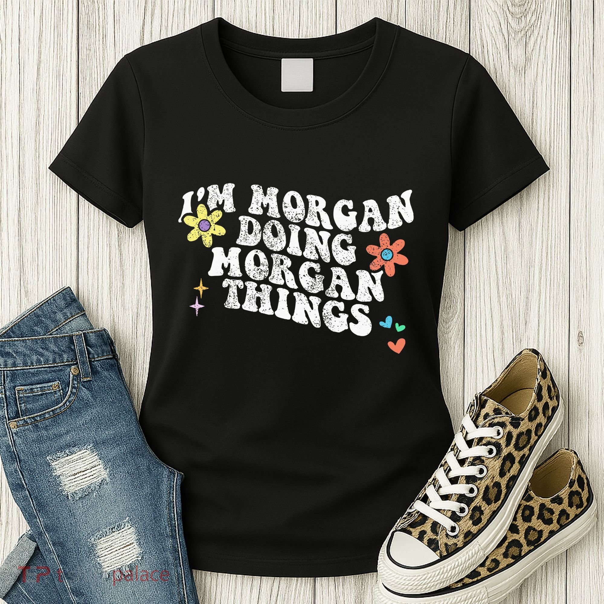 Retro Groovy Im Morgan Doing Morgan Things Funny Mothers Day Women's T-Shirt