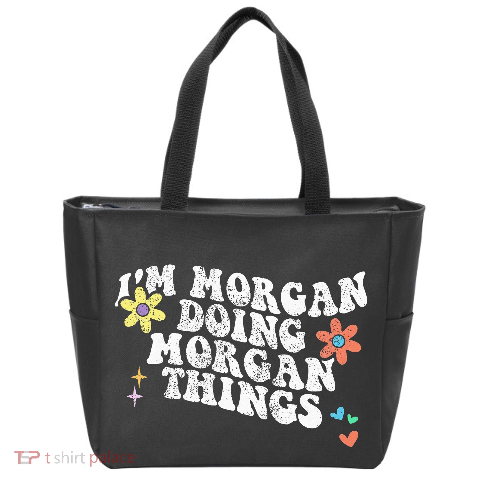 Retro Groovy Im Morgan Doing Morgan Things Funny Mothers Day Tote Bag
