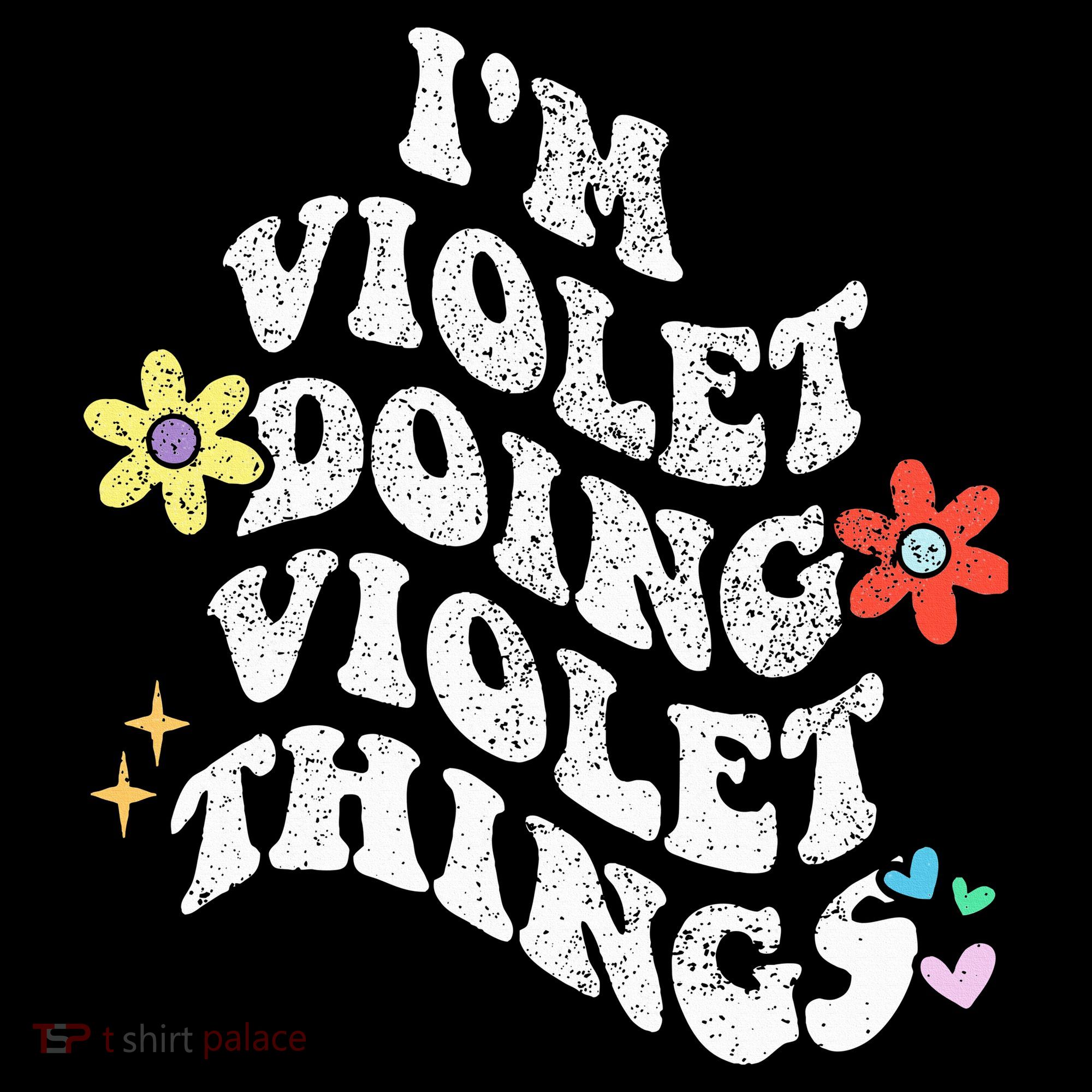 Retro Groovy Im Violet Doing Violet Things Funny MotherS Women's Hoodie