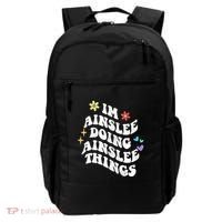 Retro Groovy Im Ainslee Doing Ainslee Things Funny MotherS Backpack thumb 0