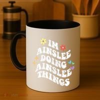 Retro Groovy Im Ainslee Doing Ainslee Things Funny MotherS Coffee Mug thumb 4