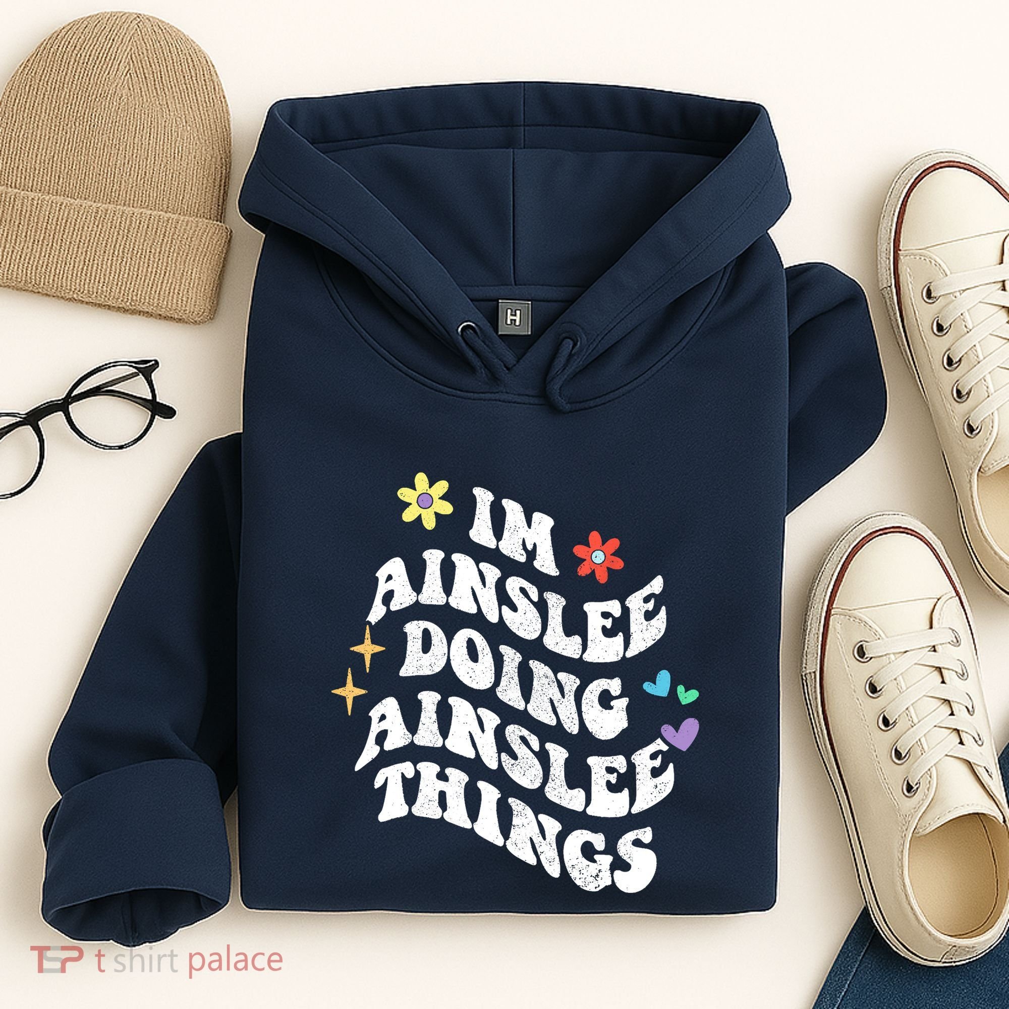 Retro Groovy Im Ainslee Doing Ainslee Things Funny MotherS Hoodie