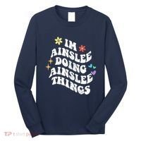 Retro Groovy Im Ainslee Doing Ainslee Things Funny MotherS Long Sleeve Shirt thumb 0