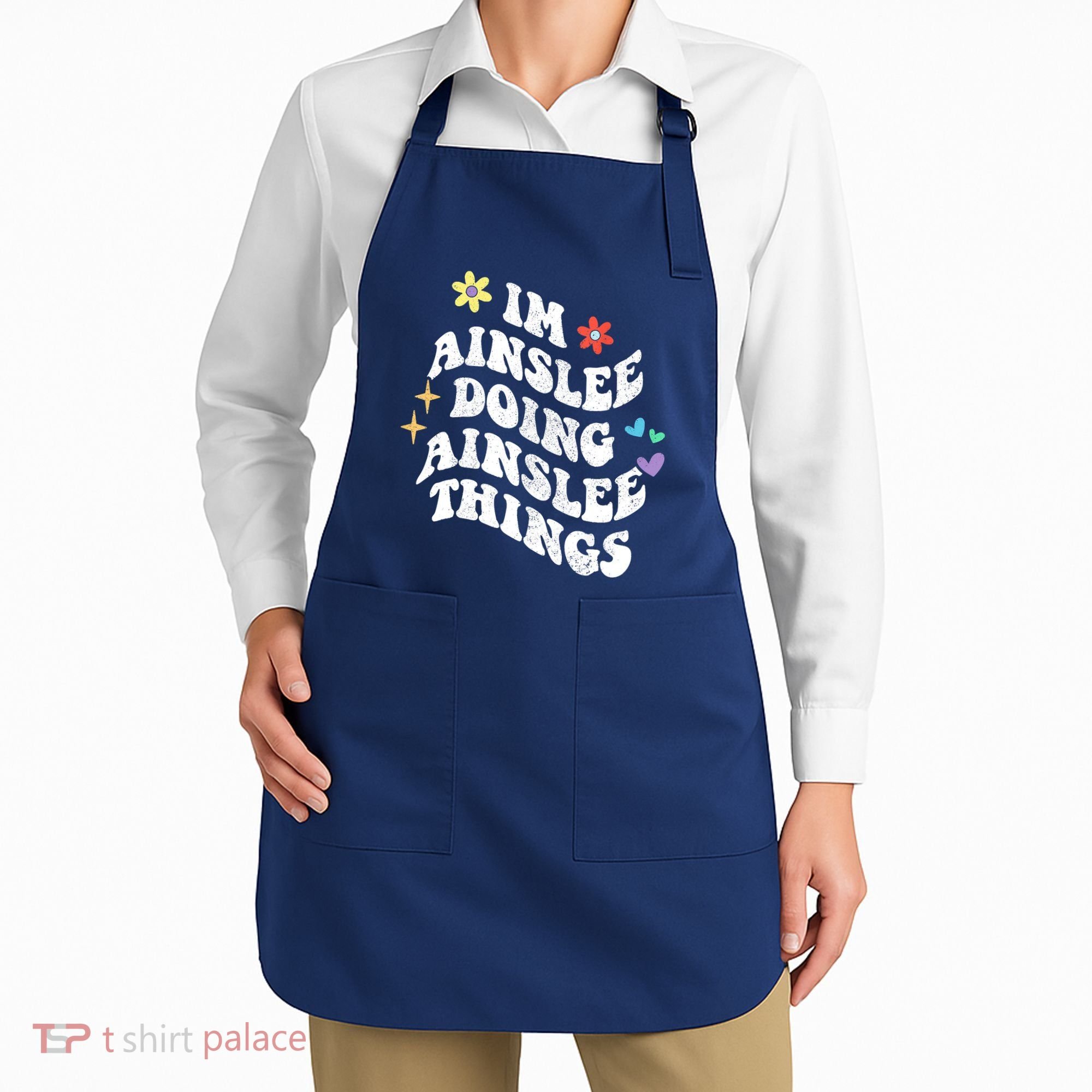 Retro Groovy Im Ainslee Doing Ainslee Things Funny MotherS Apron