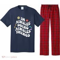 Retro Groovy Im Ainslee Doing Ainslee Things Funny MotherS Pajama Set thumb 0