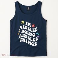 Retro Groovy Im Ainslee Doing Ainslee Things Funny MotherS Tank Top thumb 2
