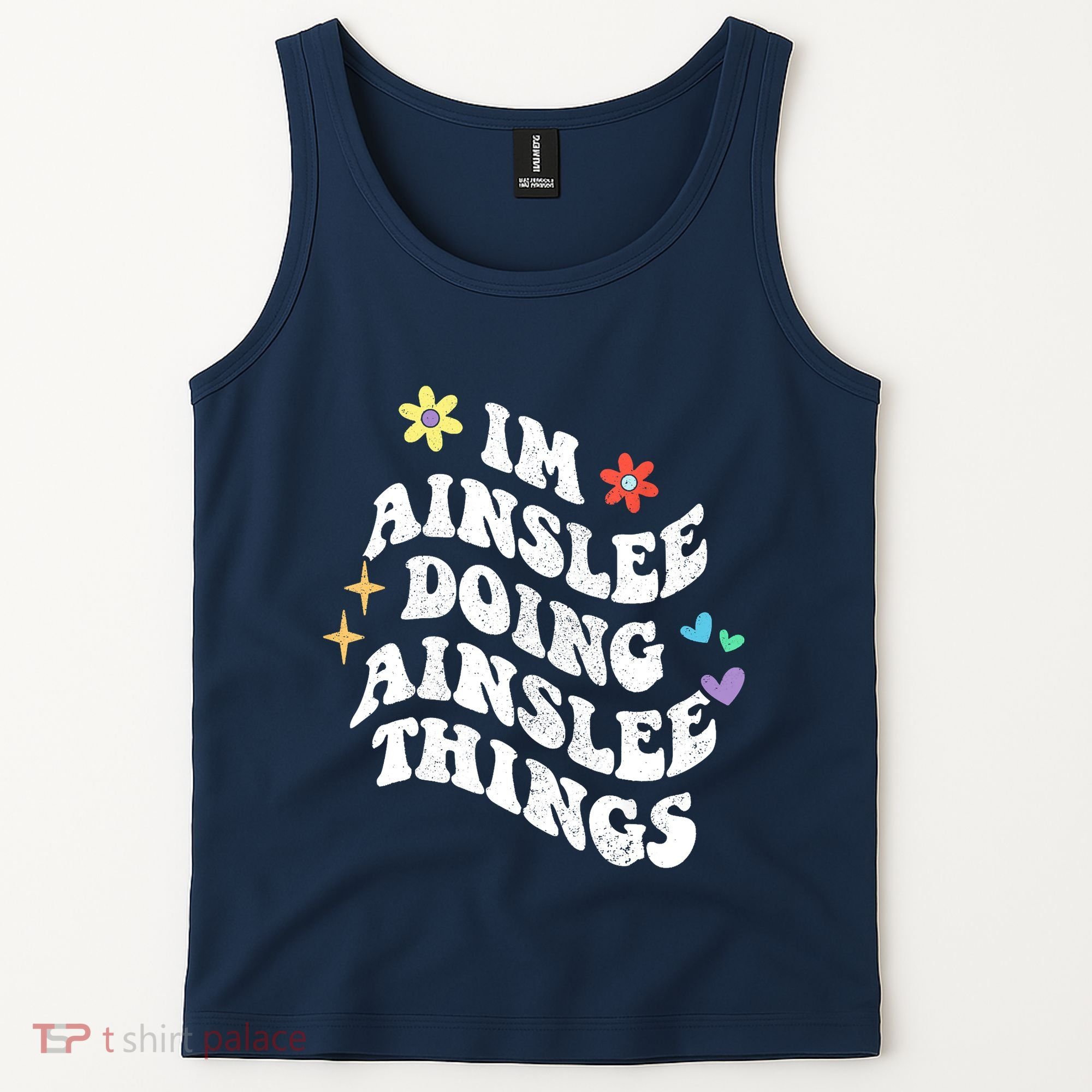 Retro Groovy Im Ainslee Doing Ainslee Things Funny MotherS Tank Top
