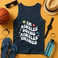 Retro Groovy Im Ainslee Doing Ainslee Things Funny MotherS Tank Top thumb 4