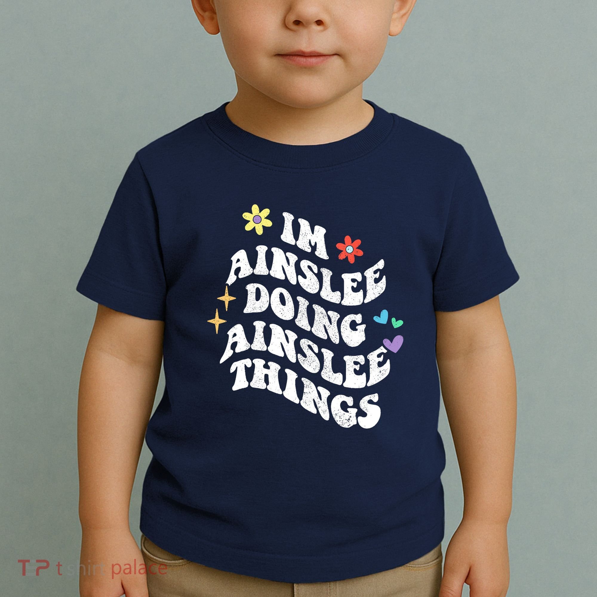 Retro Groovy Im Ainslee Doing Ainslee Things Funny MotherS Toddler T-Shirt