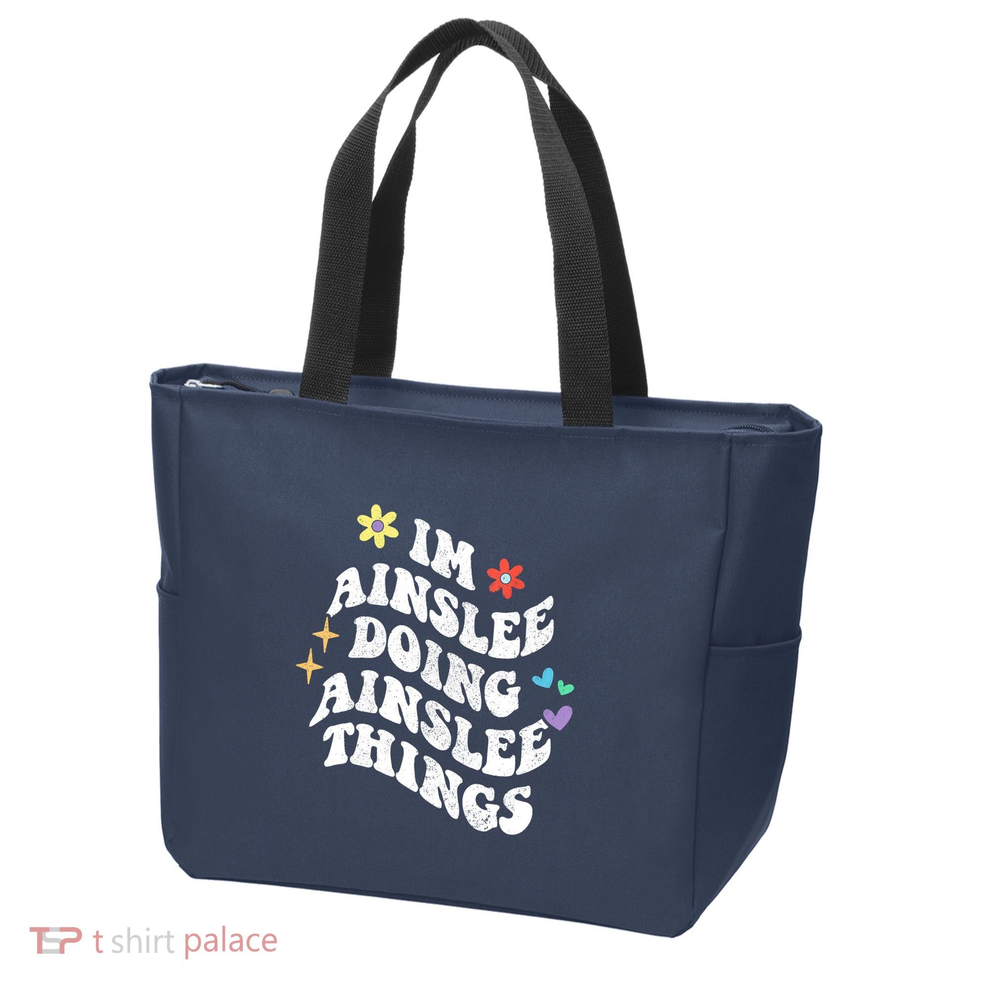Retro Groovy Im Ainslee Doing Ainslee Things Funny MotherS Tote Bag