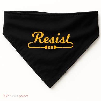 Resist Gift Idea For Electrical Engineers USA-Made Doggie Bandana