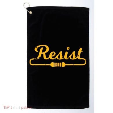 Resist Gift Idea For Electrical Engineers Golf Towel