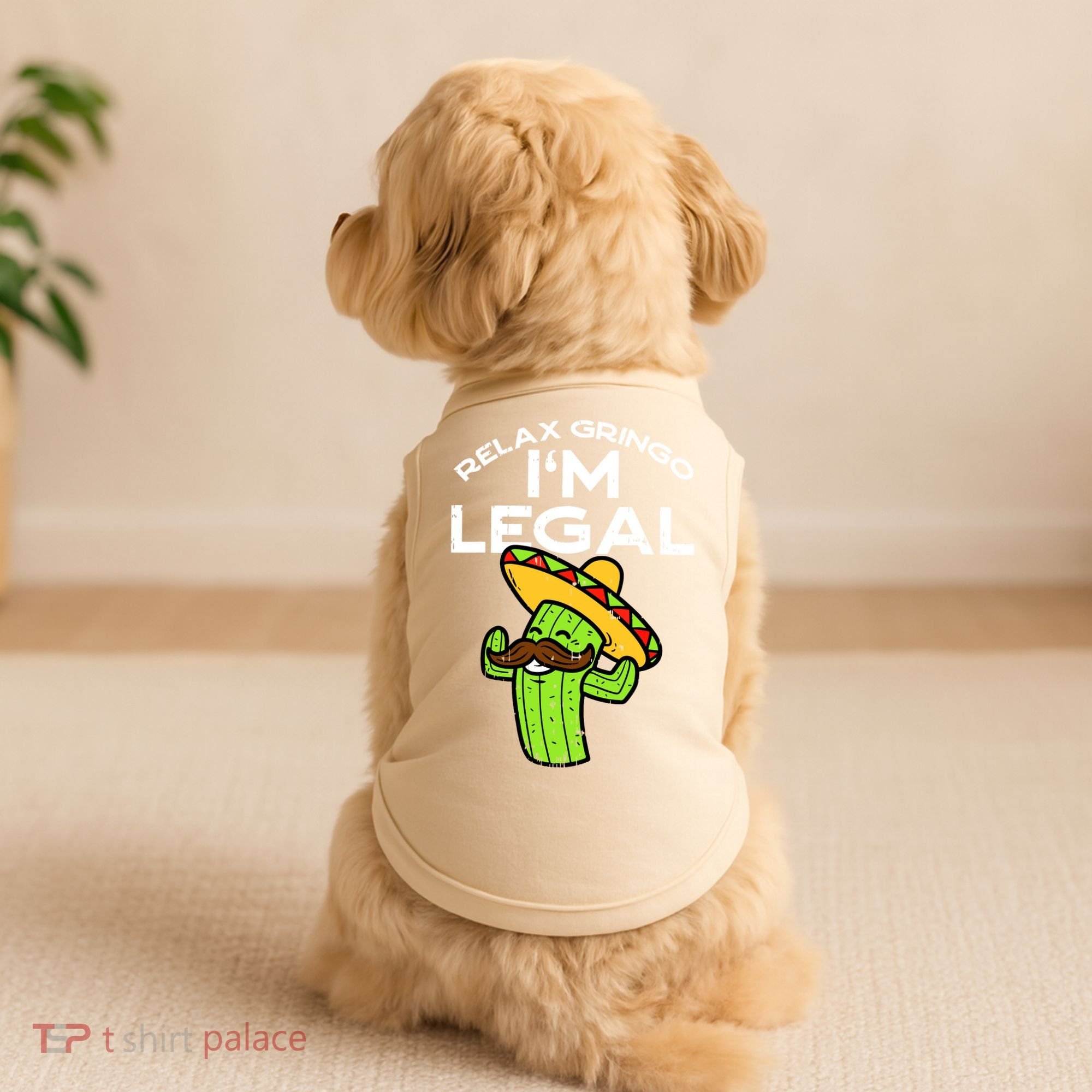Relax Gringo Im Legal Funny Cinco De Mayo Mexican Immigrant Doggie Tank