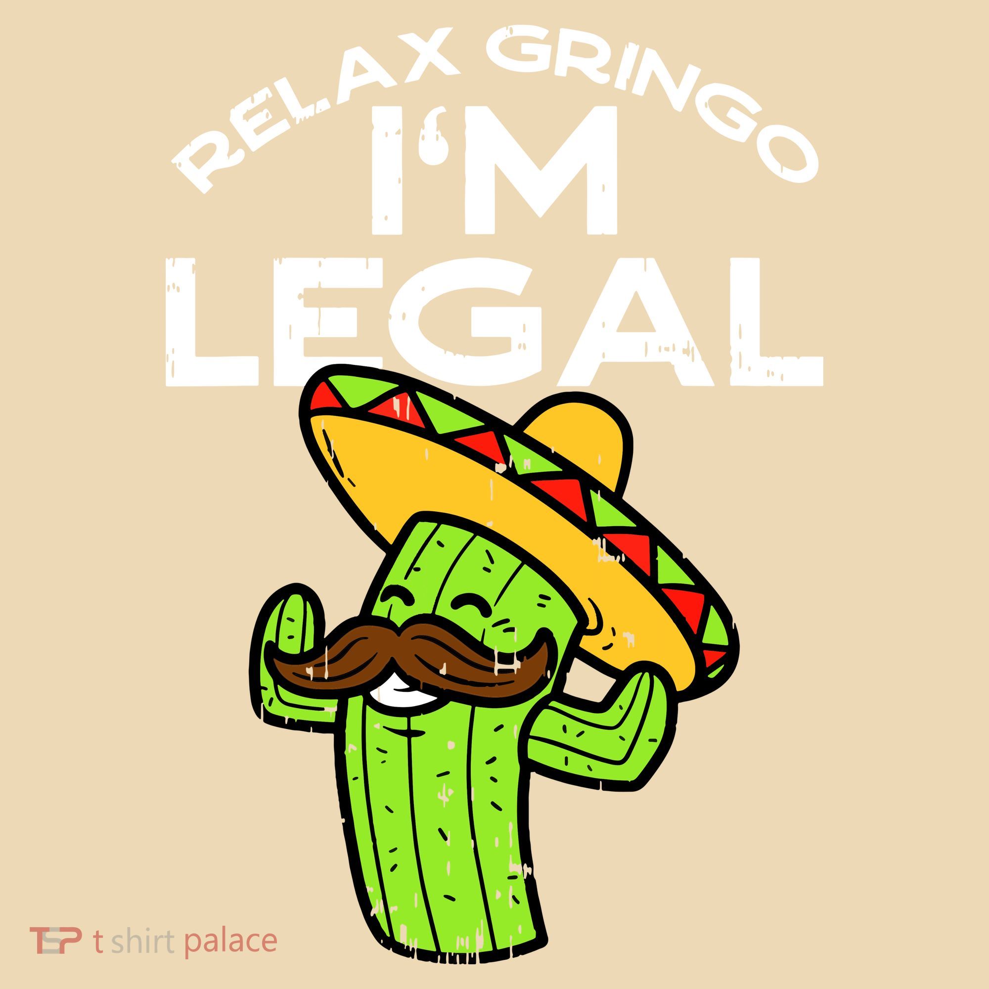 Relax Gringo Im Legal Funny Cinco De Mayo Mexican Immigrant Doggie Tank