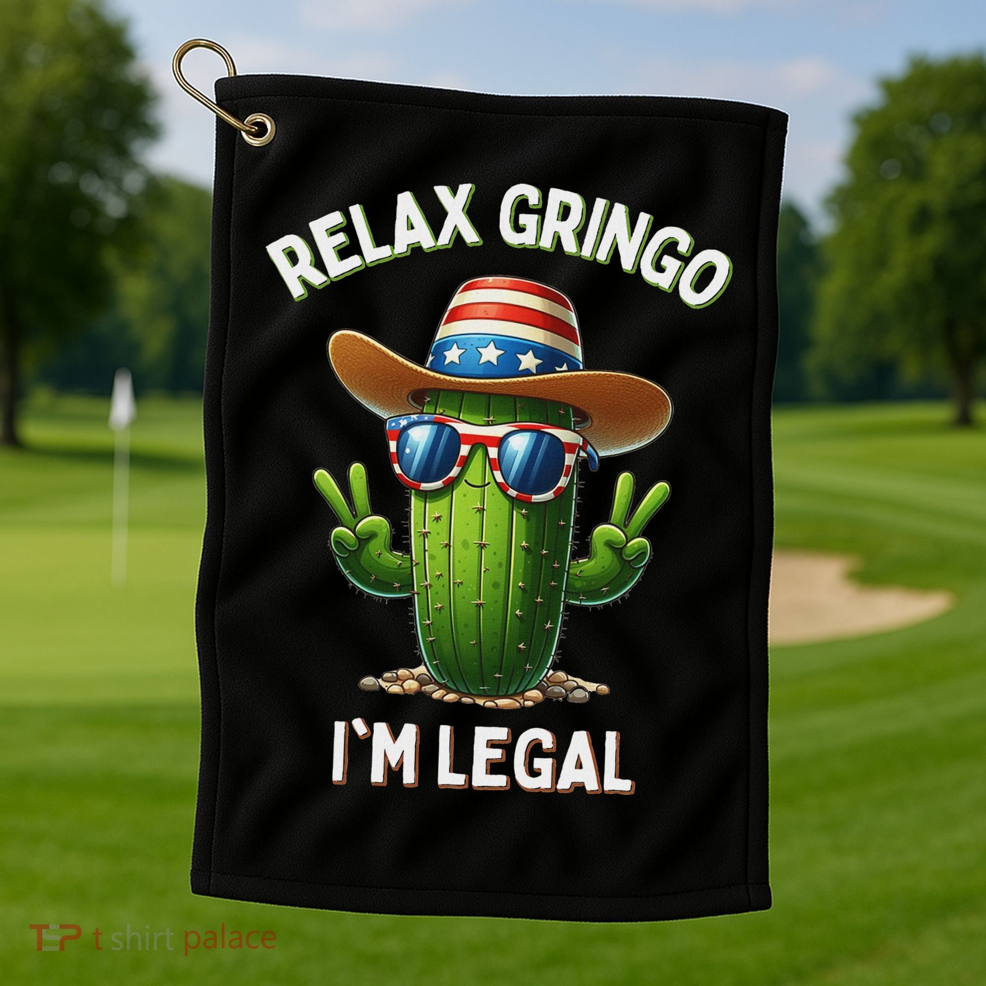 Relax Gringo Im Legal Latino Mexican Immigrant Golf Towel