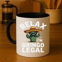 Relax Gringo Im Legal Hilarious Mexican Immigrant Costume Coffee Mug thumb 4