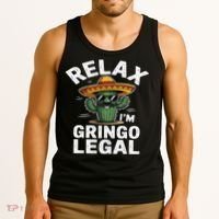 Relax Gringo Im Legal Hilarious Mexican Immigrant Costume Tank Top thumb 3