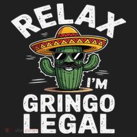 Relax Gringo Im Legal Hilarious Mexican Immigrant Costume Golf Towel thumb 3