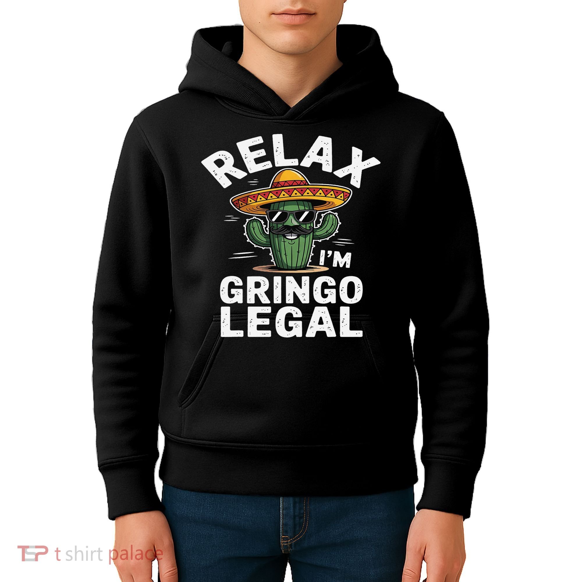 Relax Gringo Im Legal Hilarious Mexican Immigrant Costume Kids Hoodie