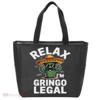 Relax Gringo Im Legal Hilarious Mexican Immigrant Costume Tote Bag thumb 0