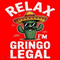 Relax Gringo Im Legal Hilarious Mexican Immigrant Costume Santa Hat thumb 1
