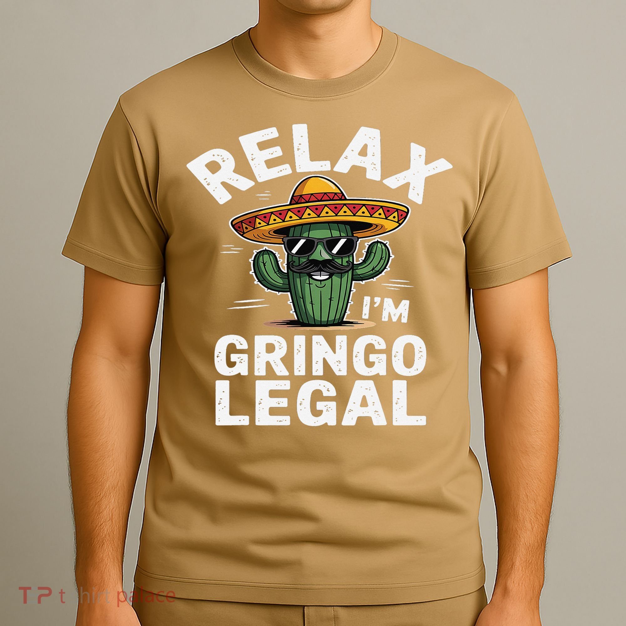 Relax Gringo Im Legal Hilarious Mexican Immigrant Costume T-Shirt