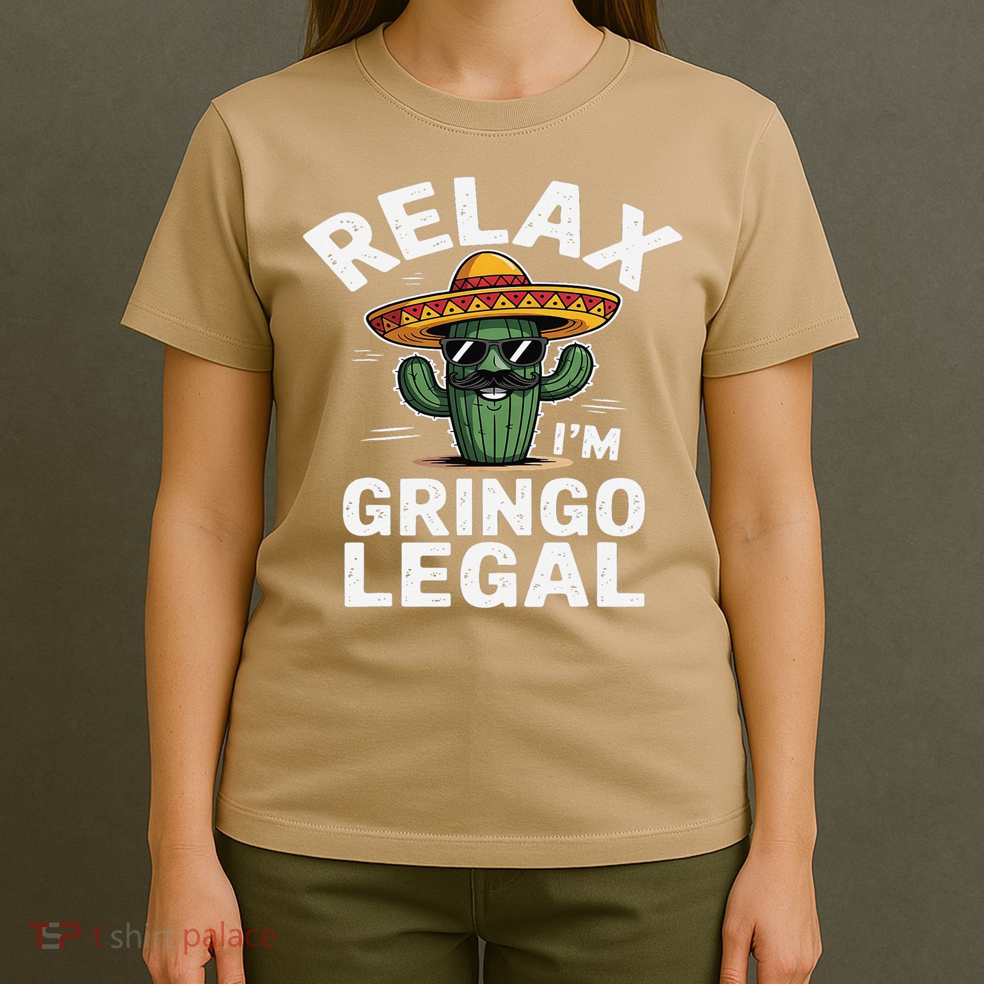 Relax Gringo Im Legal Hilarious Mexican Immigrant Costume T-Shirt