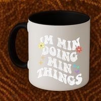 Retro Groovy Im Min Doing Min Things Funny MotherS Day Coffee Mug thumb 2