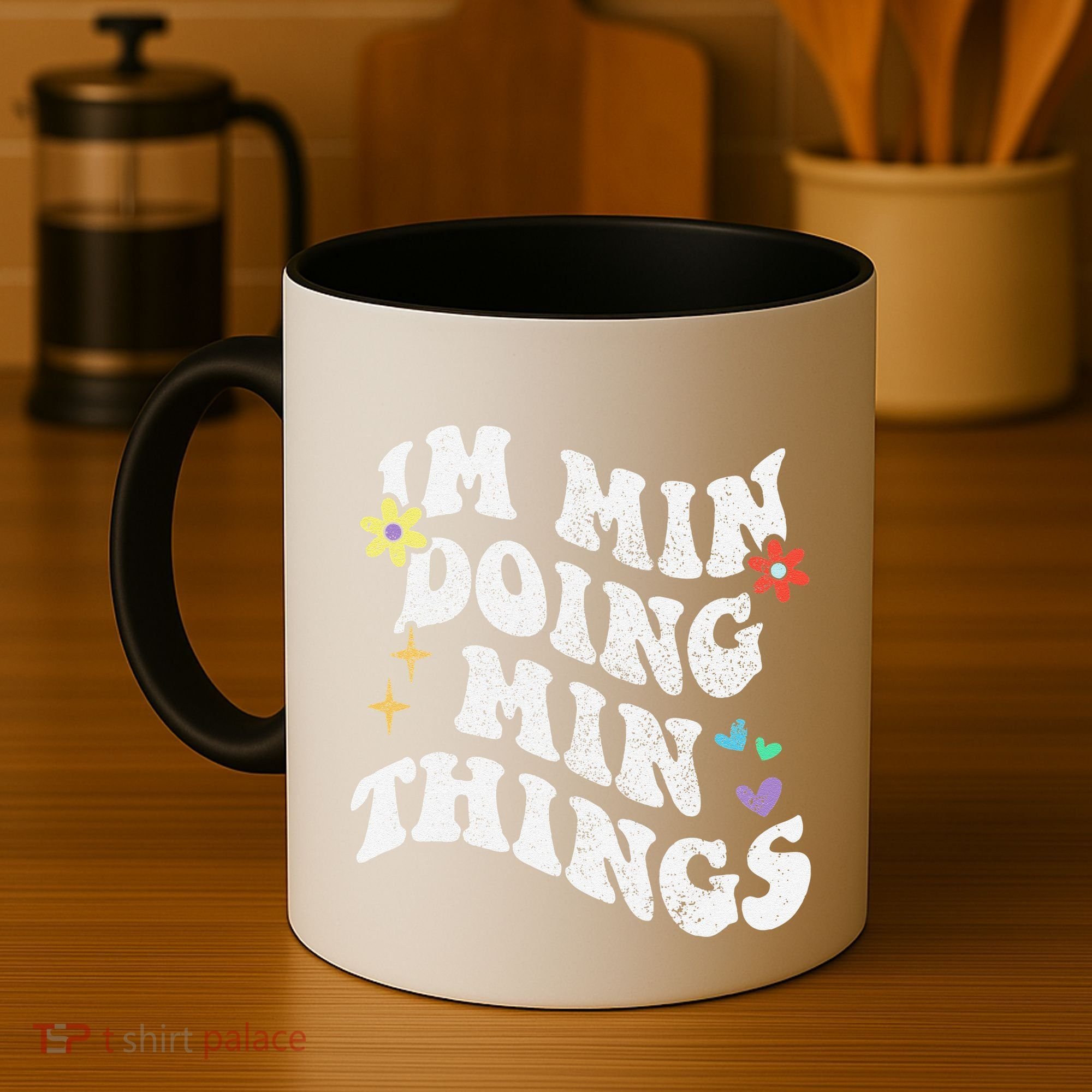Retro Groovy Im Min Doing Min Things Funny MotherS Day Coffee Mug
