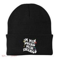 Retro Groovy Im Min Doing Min Things Funny MotherS Day Beanie thumb 0