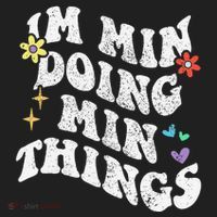 Retro Groovy Im Min Doing Min Things Funny MotherS Day Beanie thumb 2