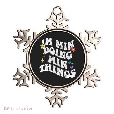 Retro Groovy Im Min Doing Min Things Funny MotherS Day Ornament
