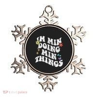 Retro Groovy Im Min Doing Min Things Funny MotherS Day Ornament thumb 0