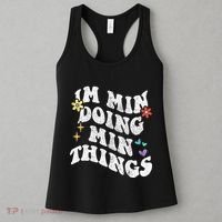 Retro Groovy Im Min Doing Min Things Funny MotherS Day Women's Tank Top thumb 3
