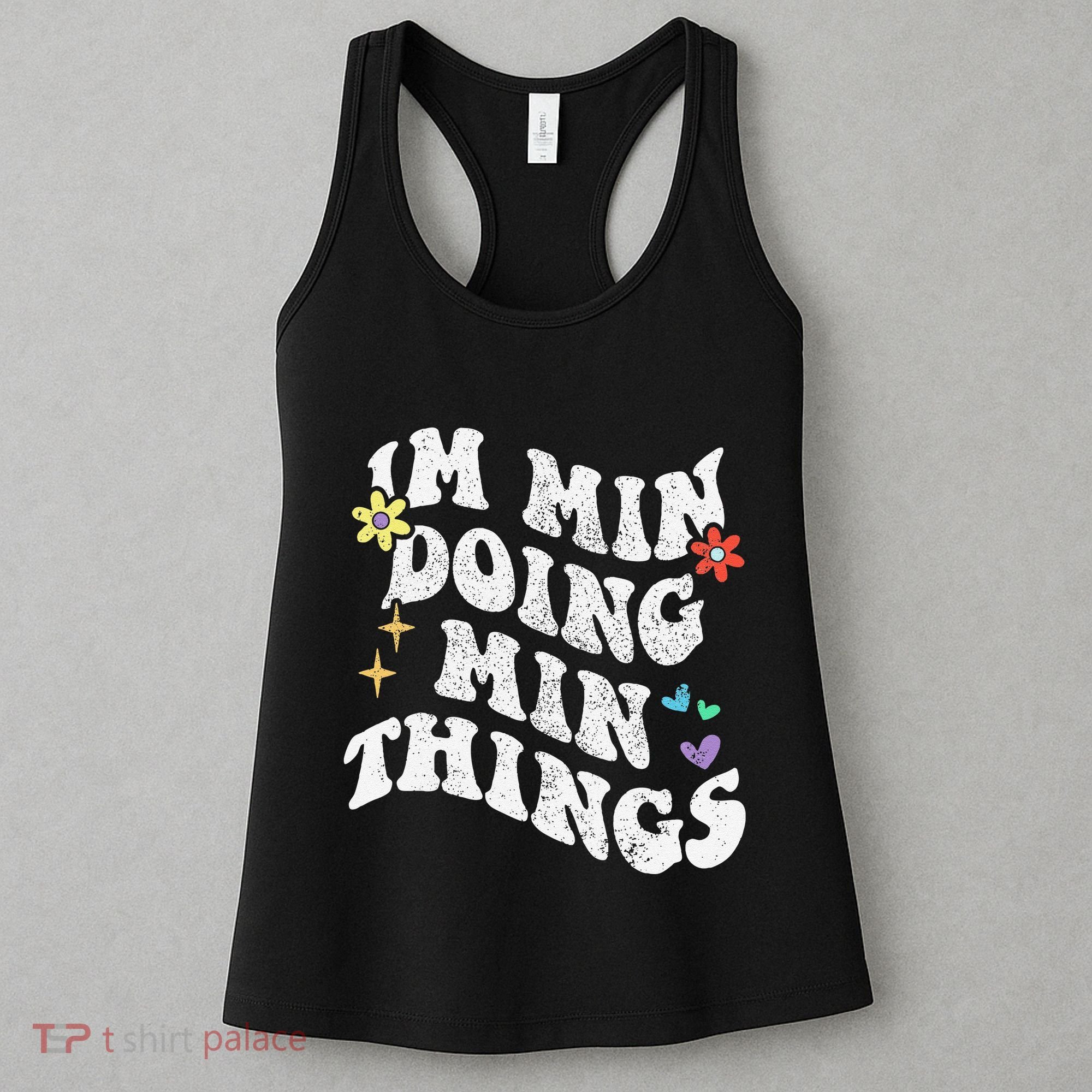 Retro Groovy Im Min Doing Min Things Funny MotherS Day Women's Tank Top