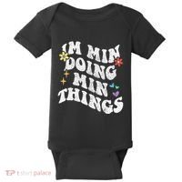 Retro Groovy Im Min Doing Min Things Funny MotherS Day Baby Bodysuit thumb 0