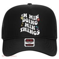 Retro Groovy Im Min Doing Min Things Funny MotherS Day Hat thumb 0