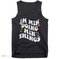 Retro Groovy Im Min Doing Min Things Funny MotherS Day Tank Top thumb 0