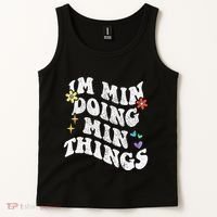 Retro Groovy Im Min Doing Min Things Funny MotherS Day Tank Top thumb 2