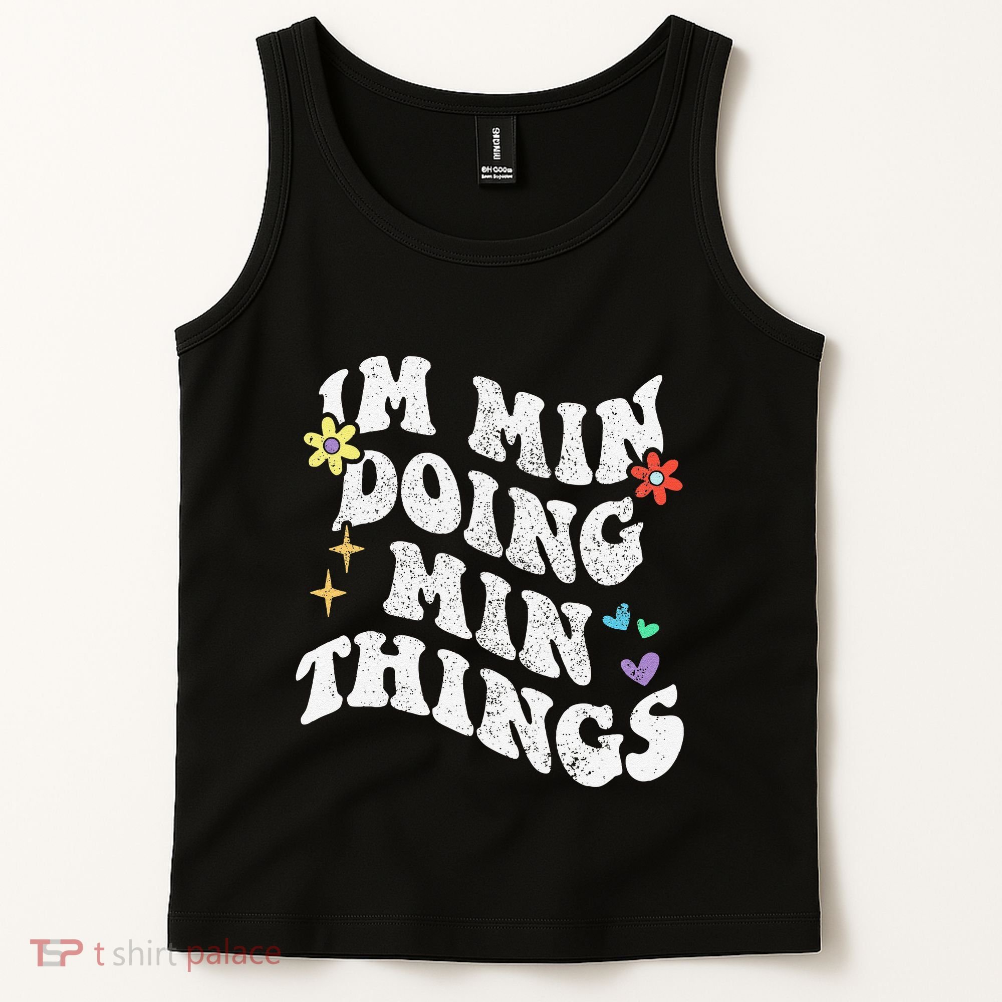 Retro Groovy Im Min Doing Min Things Funny MotherS Day Tank Top